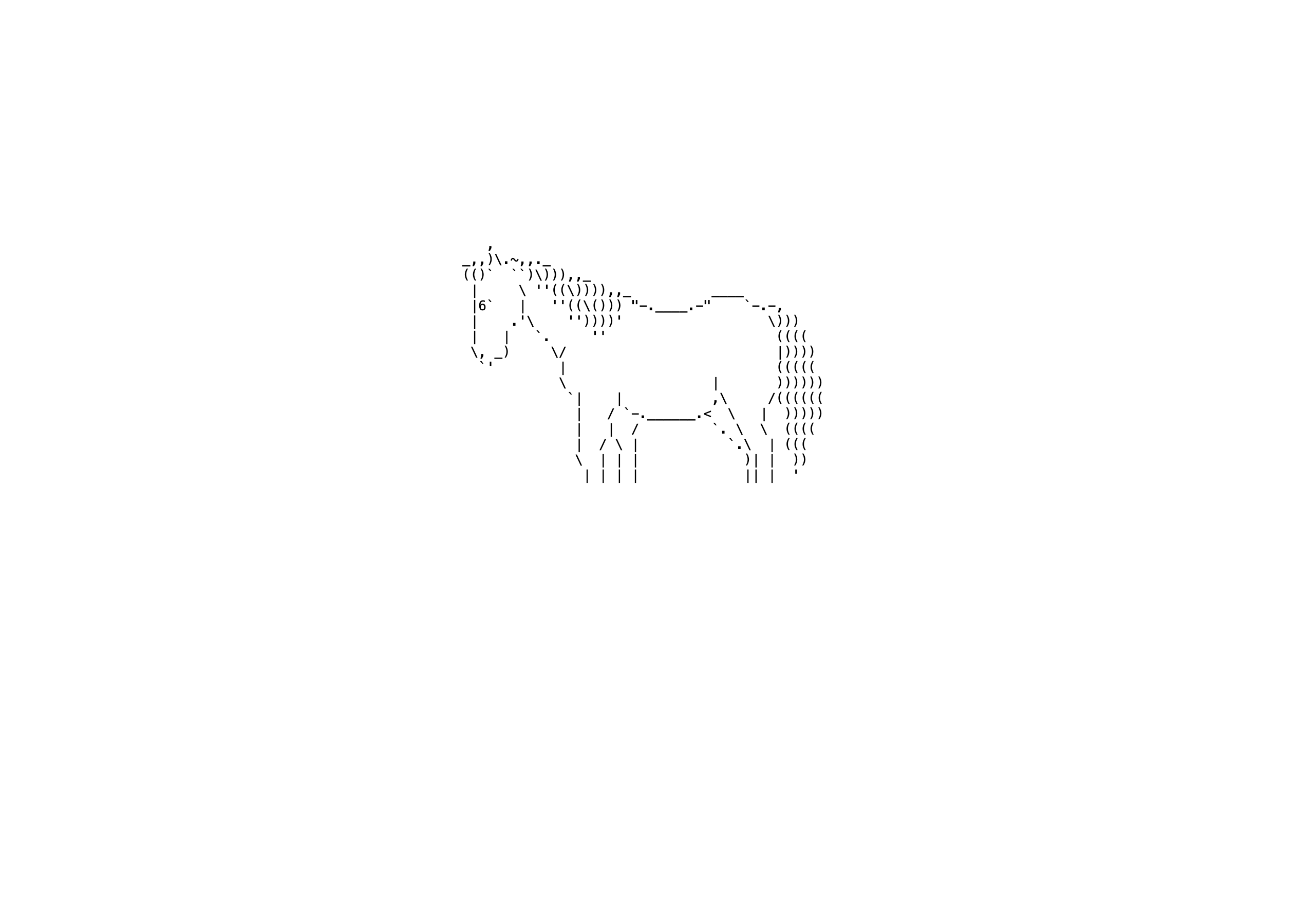 A horse made of characters, you'll find its legs extending all the way to the end of the page. No matter how much you drag down the page, it will never reach the end.