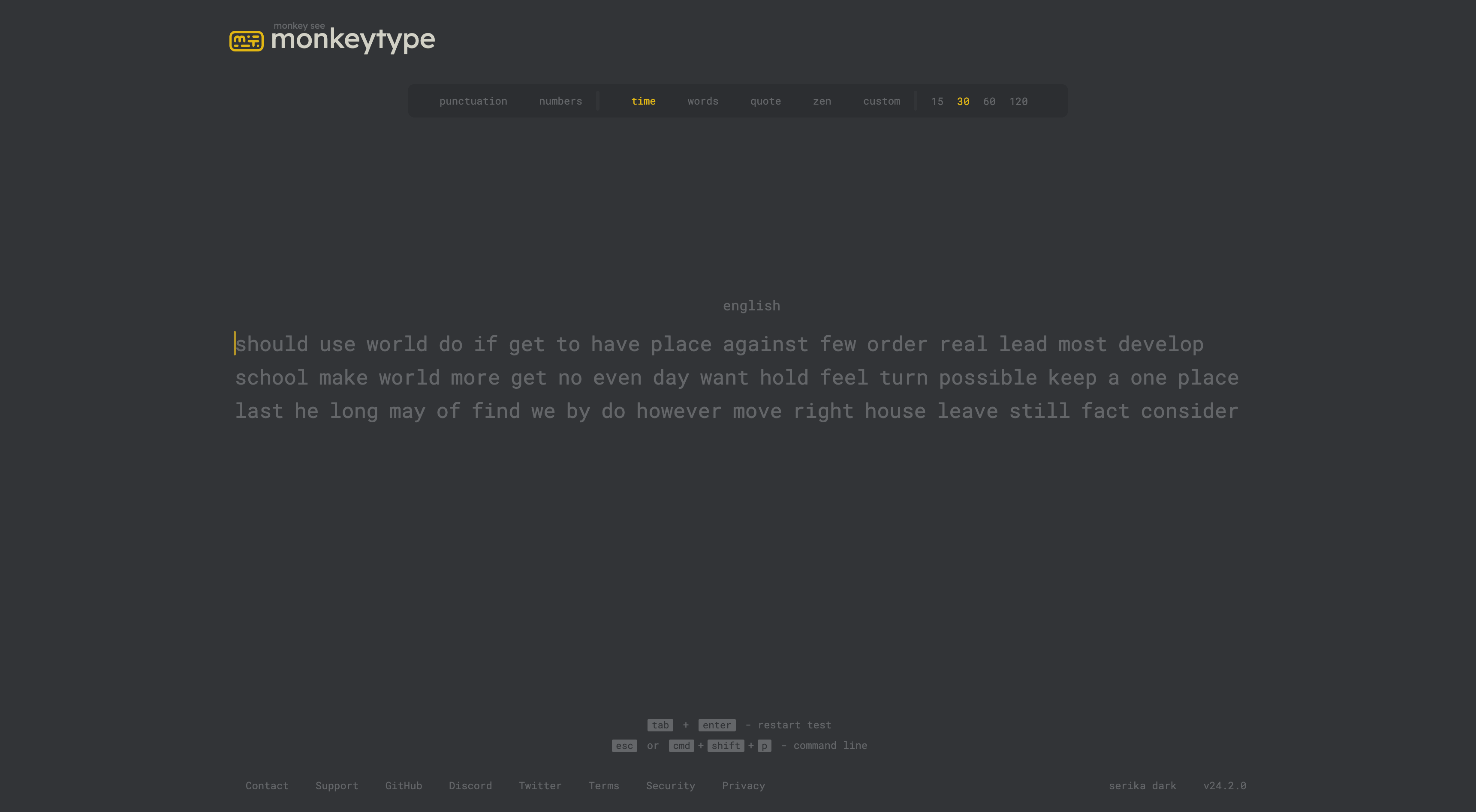 The most customizable typing test website with a minimal design and a ton of features. Test yourself in various modes, track your progress and improve your speed.