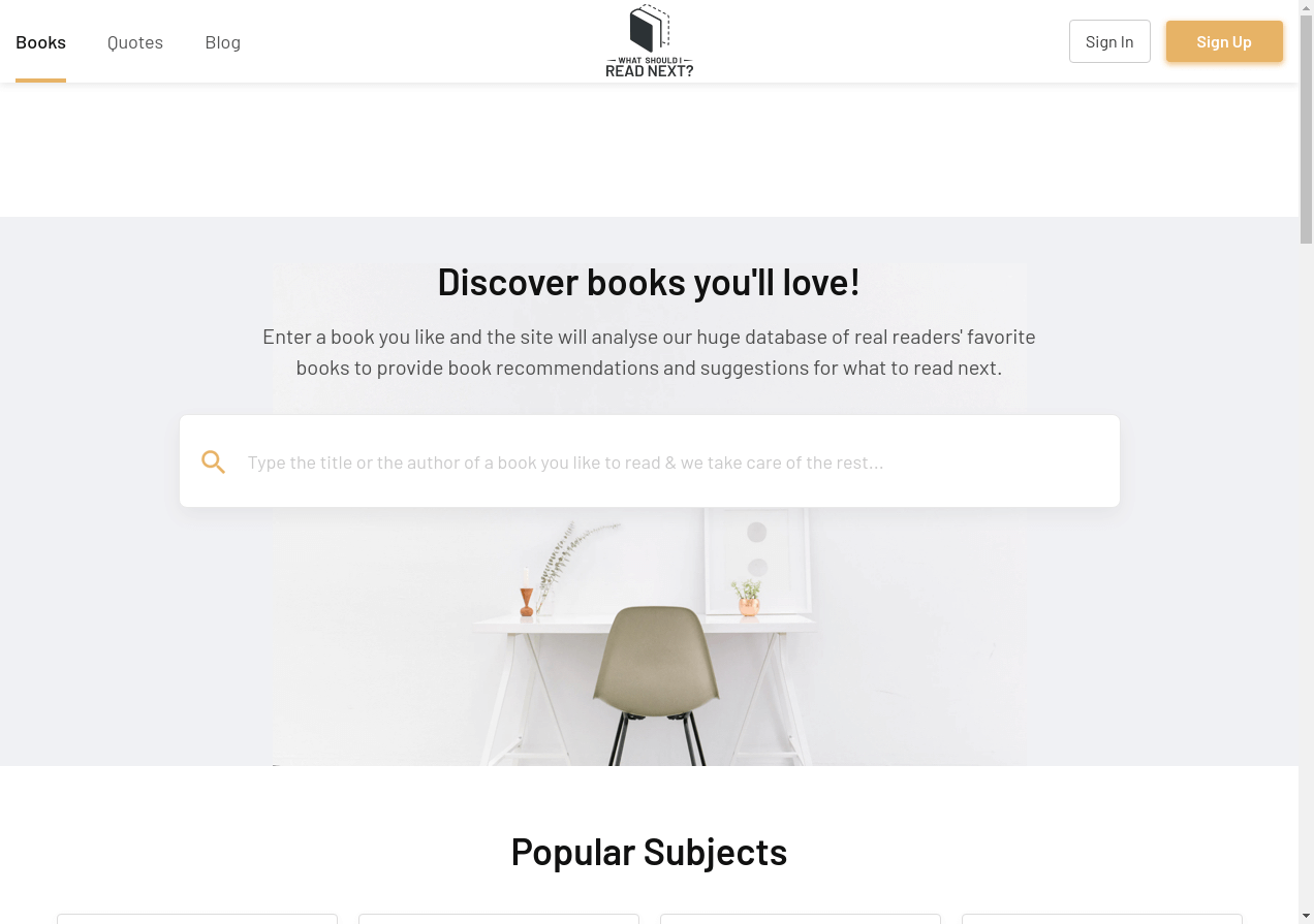 What Should I Read Next? Book recommendations from readers like you. Register for free to build your own book lists