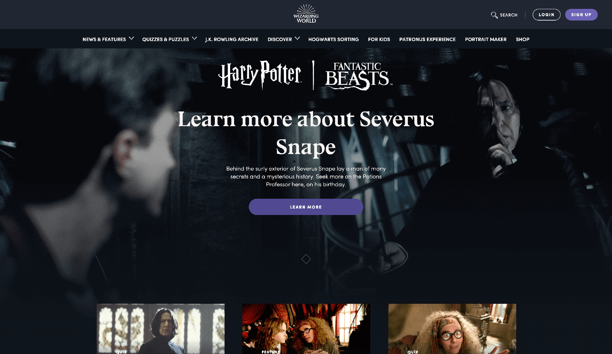 Join the Harry Potter Fan Club for free to discover your Hogwarts house.